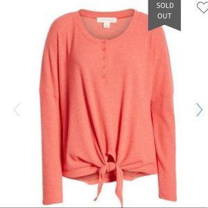 Treasure & Bond Front Tie Henley